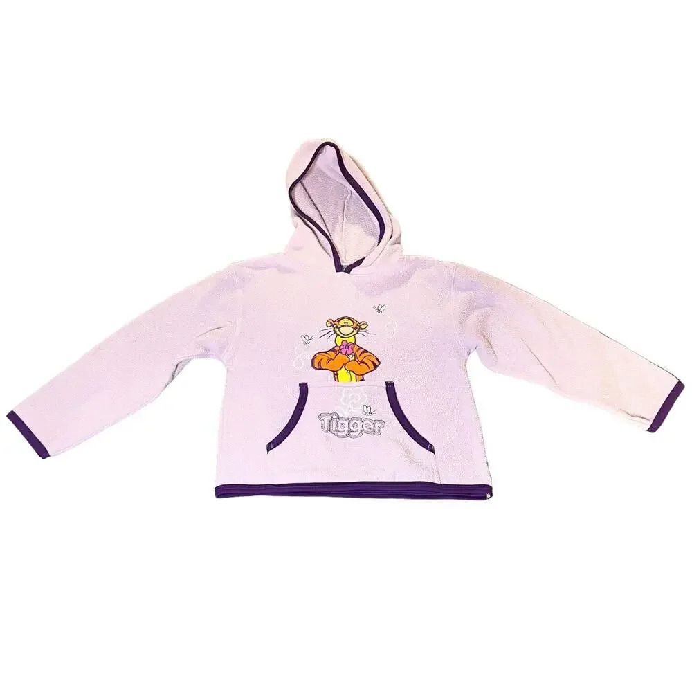 VTG Disney Kids Winnie The Pooh‎ Tigger Hoodie Disney 100 Acre Collection Purple